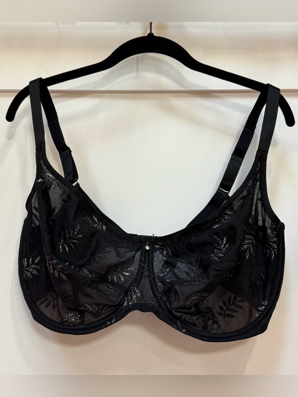 Panache Black and Silver Tango Balconette Bra 42I